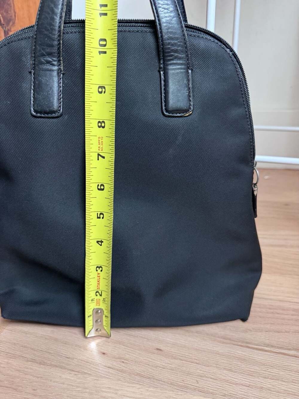 Vintage Coach Black Nylon Leather Trim Mini Backpack Bag No. 9K-7404 Y2K - Picture 3 of 10